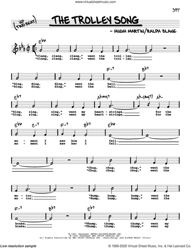The Trolley Song (from Meet Me In St. Louis) (High Voice)