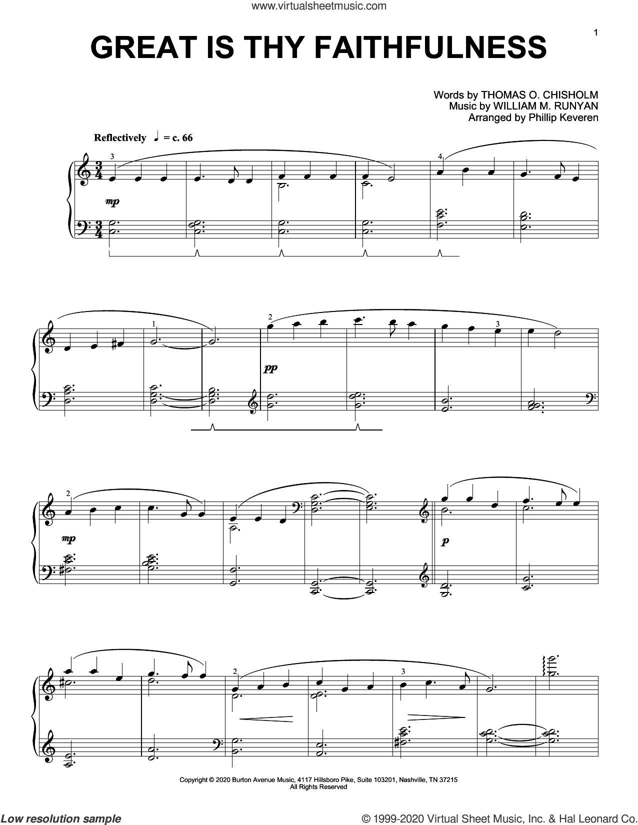 Great Is Thy Faithfulness (arr. Phillip Keveren)