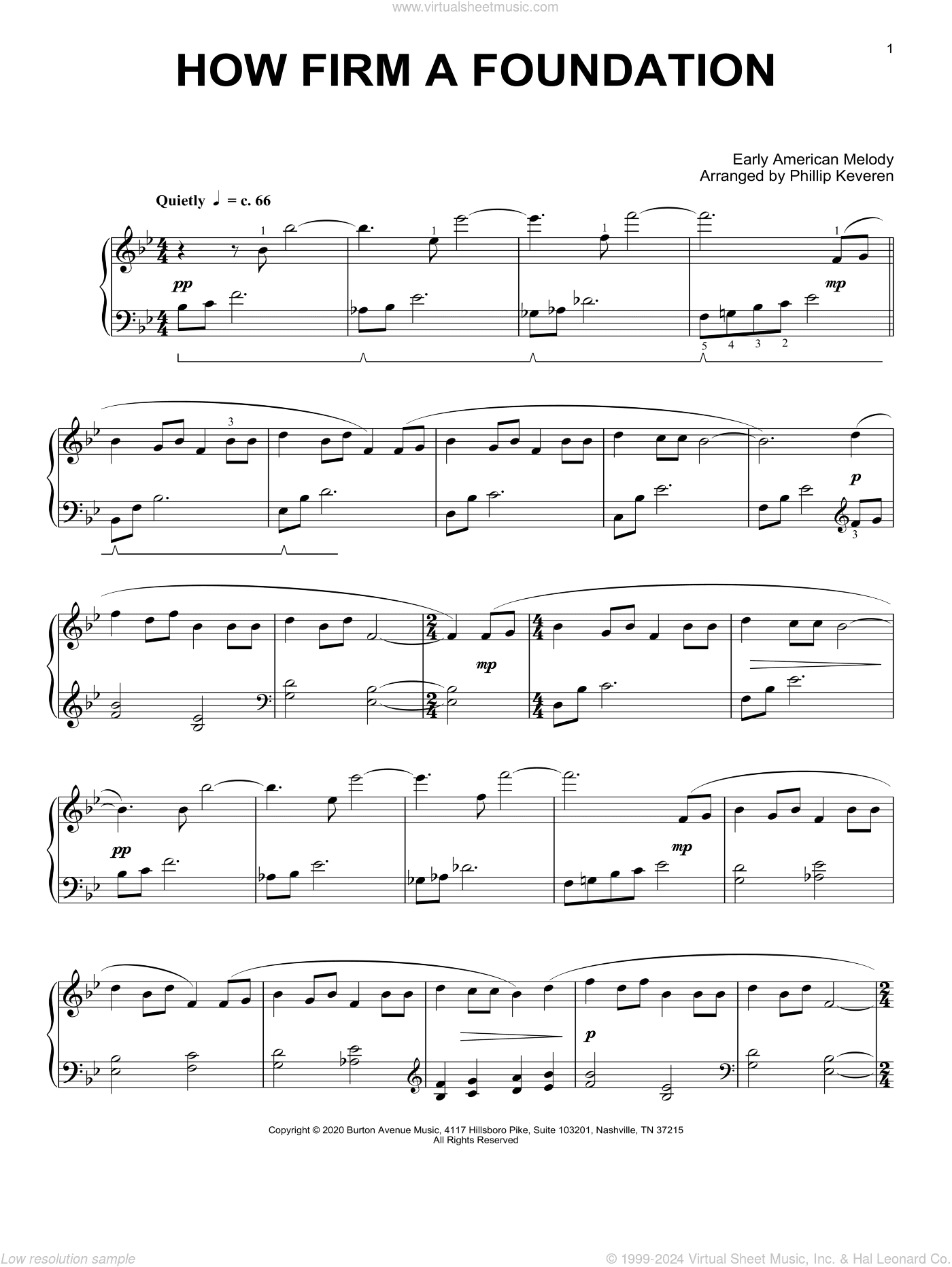 How Firm A Foundation (arr. Phillip Keveren)