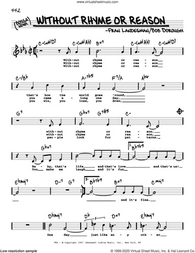 Without Rhyme Or Reason (High Voice)