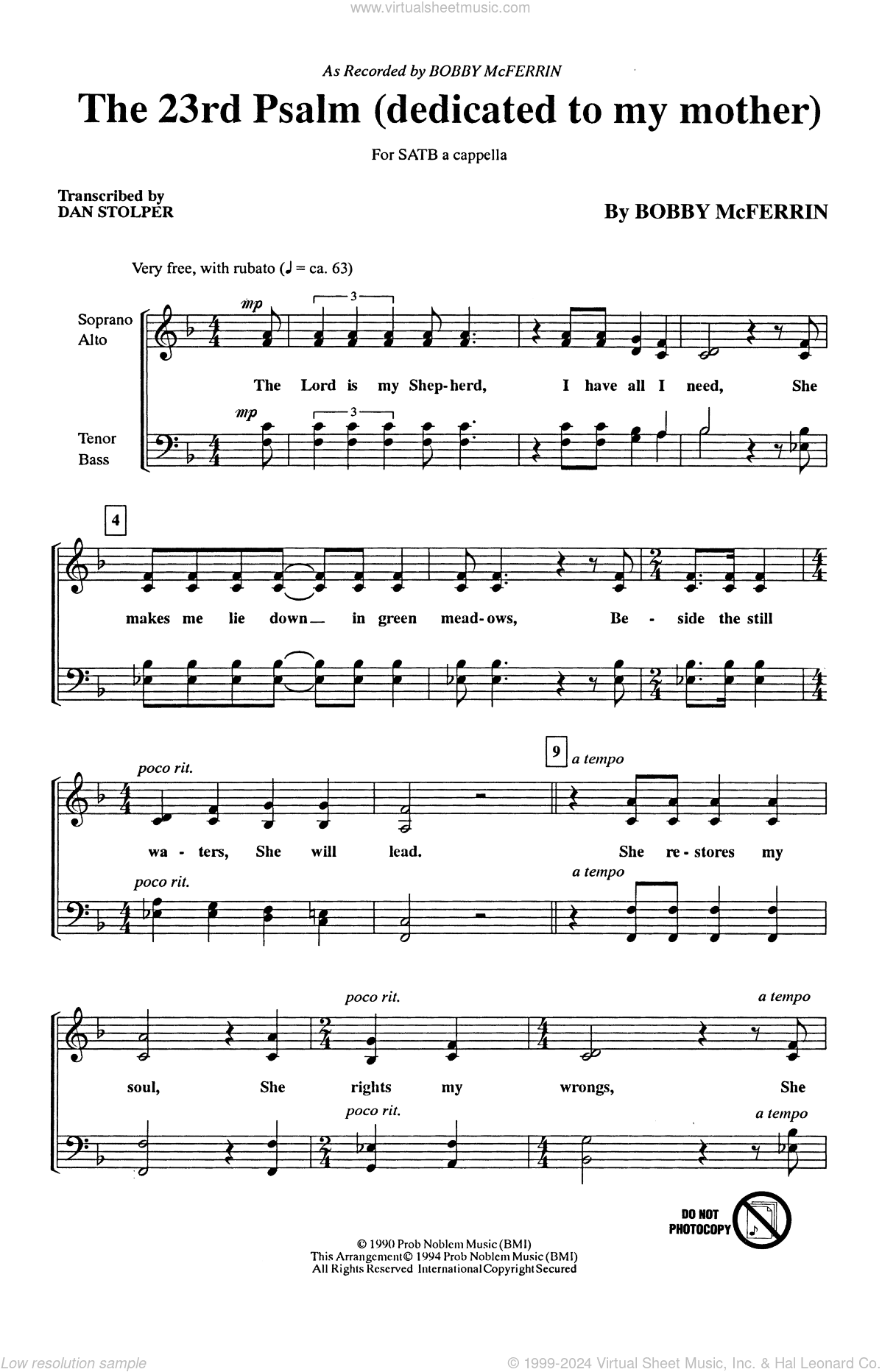 The 23rd Psalm (Dedicated To My Mother)