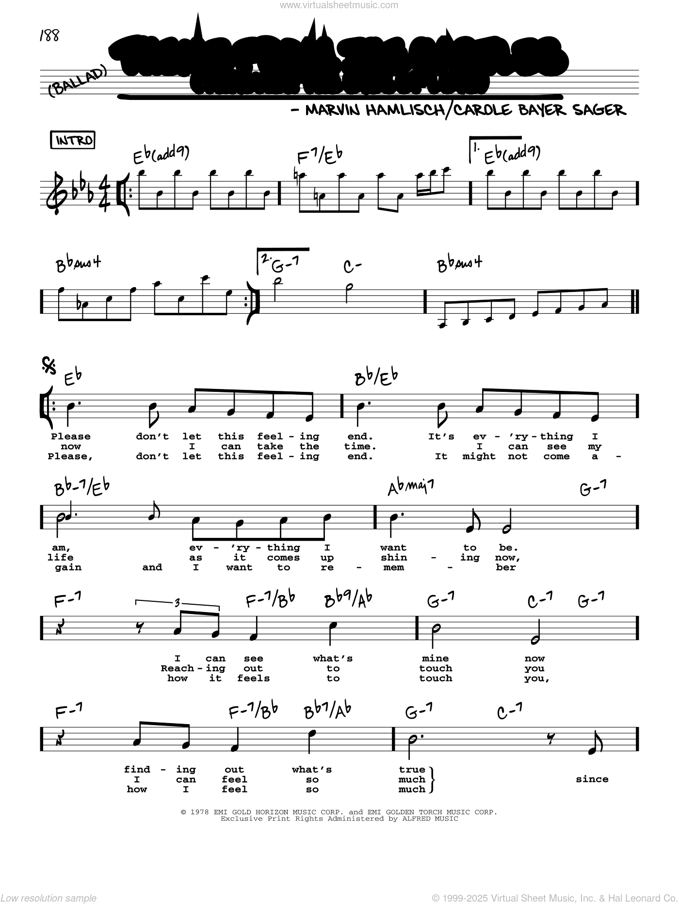 Theme From Ice Castles (Through The Eyes Of Love) (High Voice)
