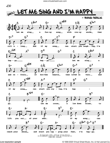 Let Me Sing And I'm Happy (High Voice)