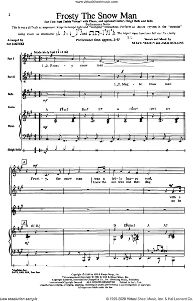 Frosty The Snow Man (arr. Ed Lojeski)