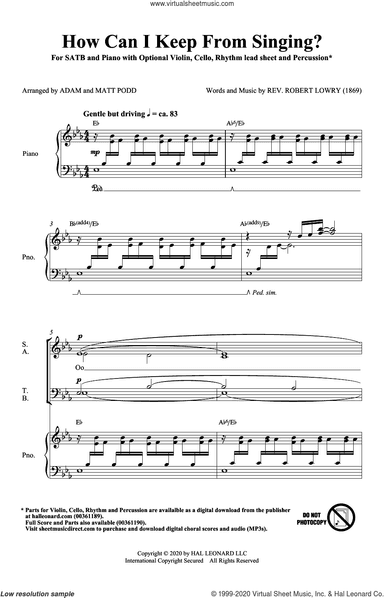 How Can I Keep From Singing (arr. Matt and Adam Podd)