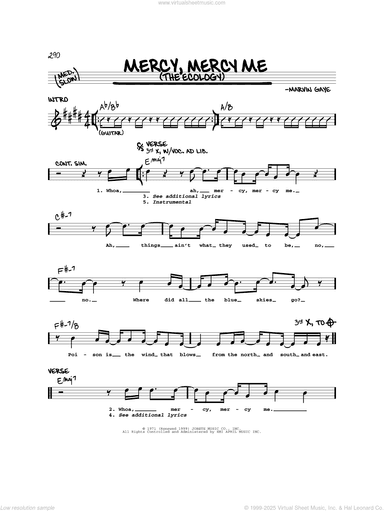 Mercy, Mercy Me (The Ecology)