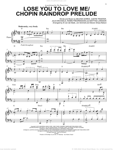 Lose You To Love Me/Chopin Raindrop Prelude