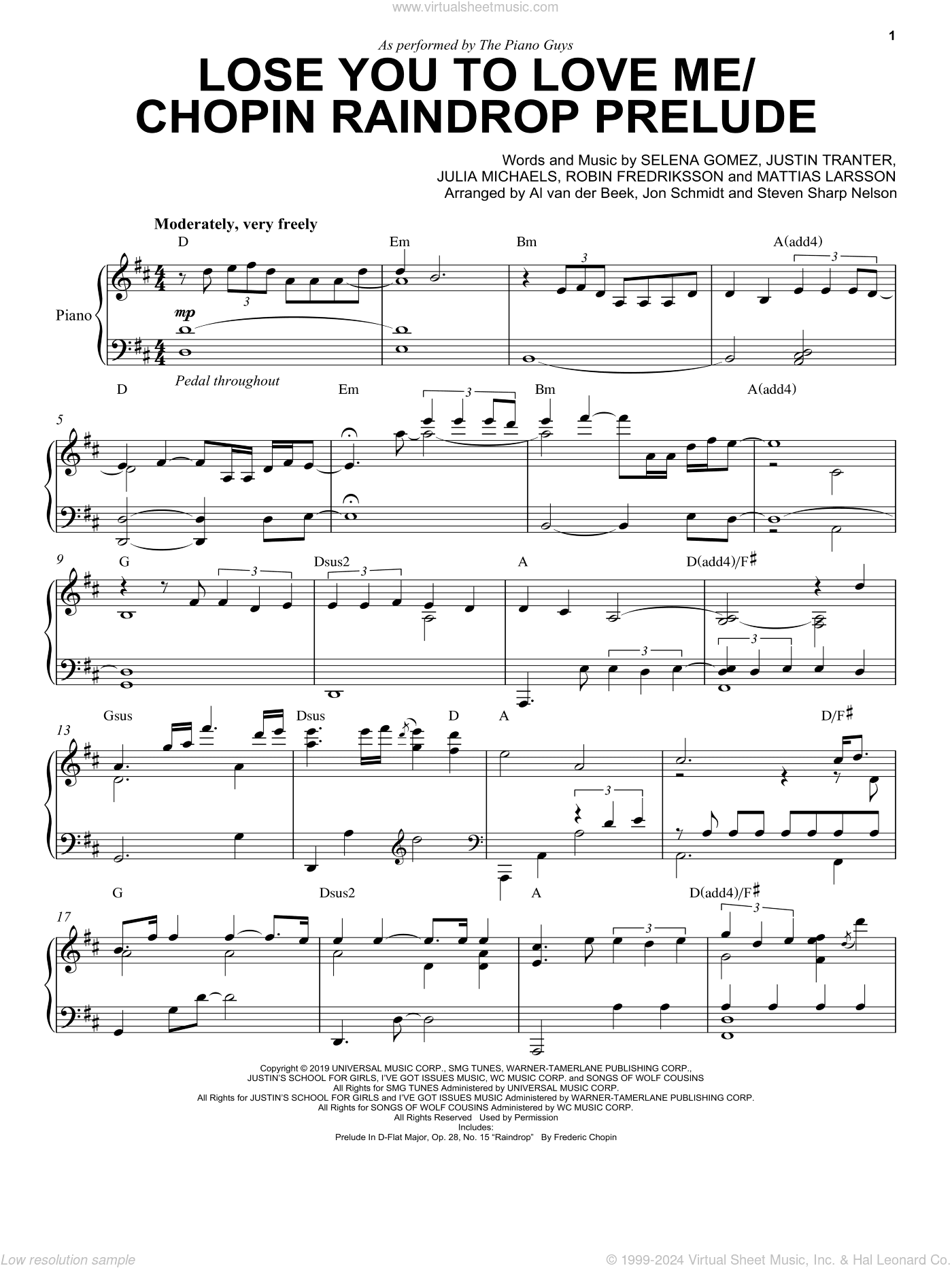 Lose You To Love Me/Chopin Raindrop Prelude