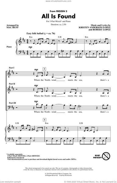 All Is Found (from Disney's Frozen 2) (arr. Mac Huff)