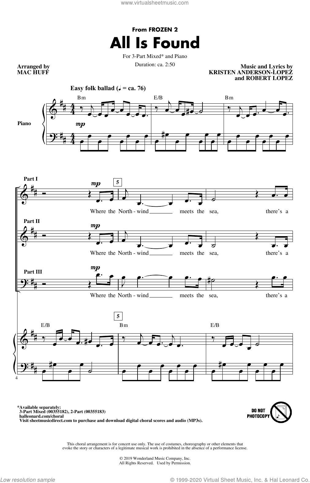 All Is Found (from Disney's Frozen 2) (arr. Mac Huff)