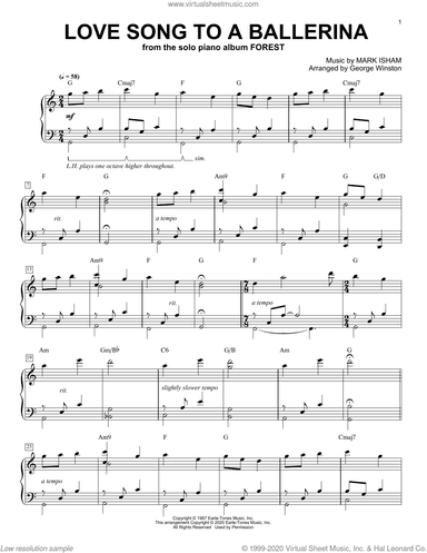 Love Song To A Ballerina, (intermediate)
