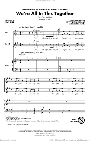 We're All In This Together (from High School Musical: The Musical: The Series) (arr. Mac Huff)