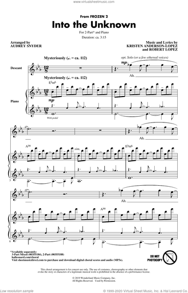 Into The Unknown (from Frozen 2) (arr. Audrey Snyder)