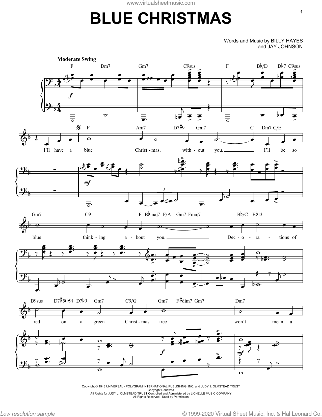 Blue Christmas [Jazz Version] (arr. Brent Edstrom)