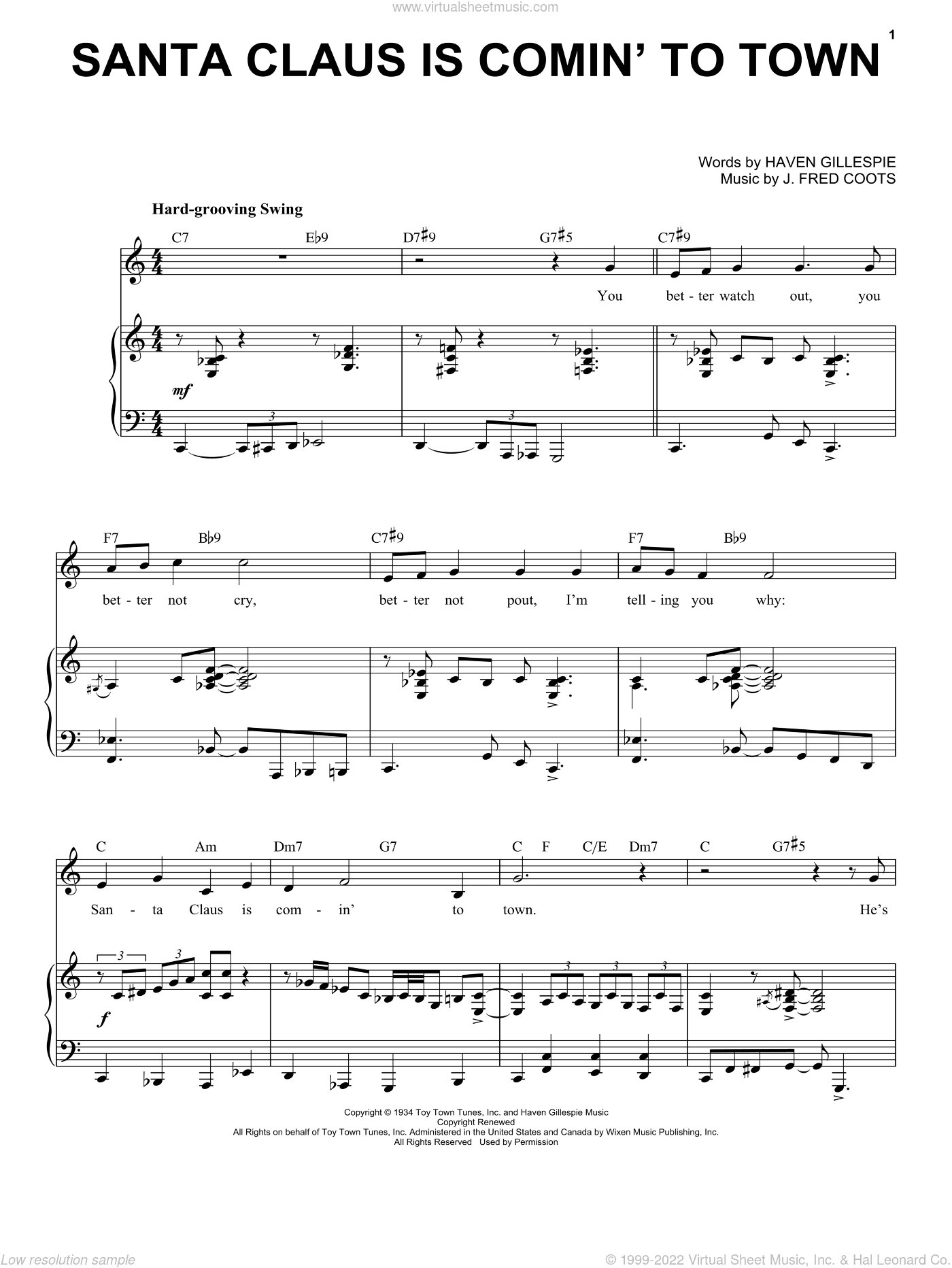 Santa Claus Is Comin' To Town [Jazz Version] (arr. Brent Edstrom)