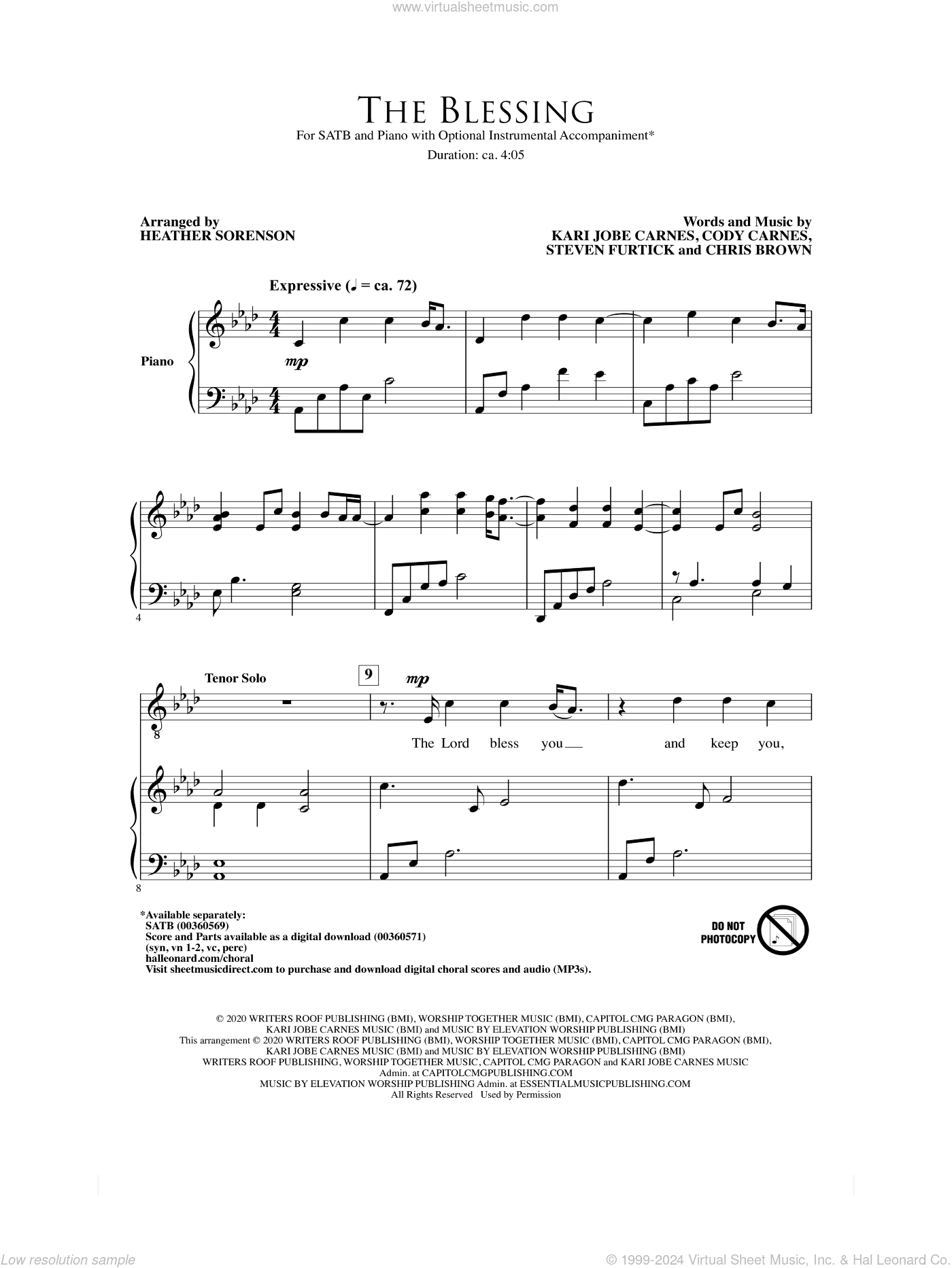 The Blessing (arr. Heather Sorenson)