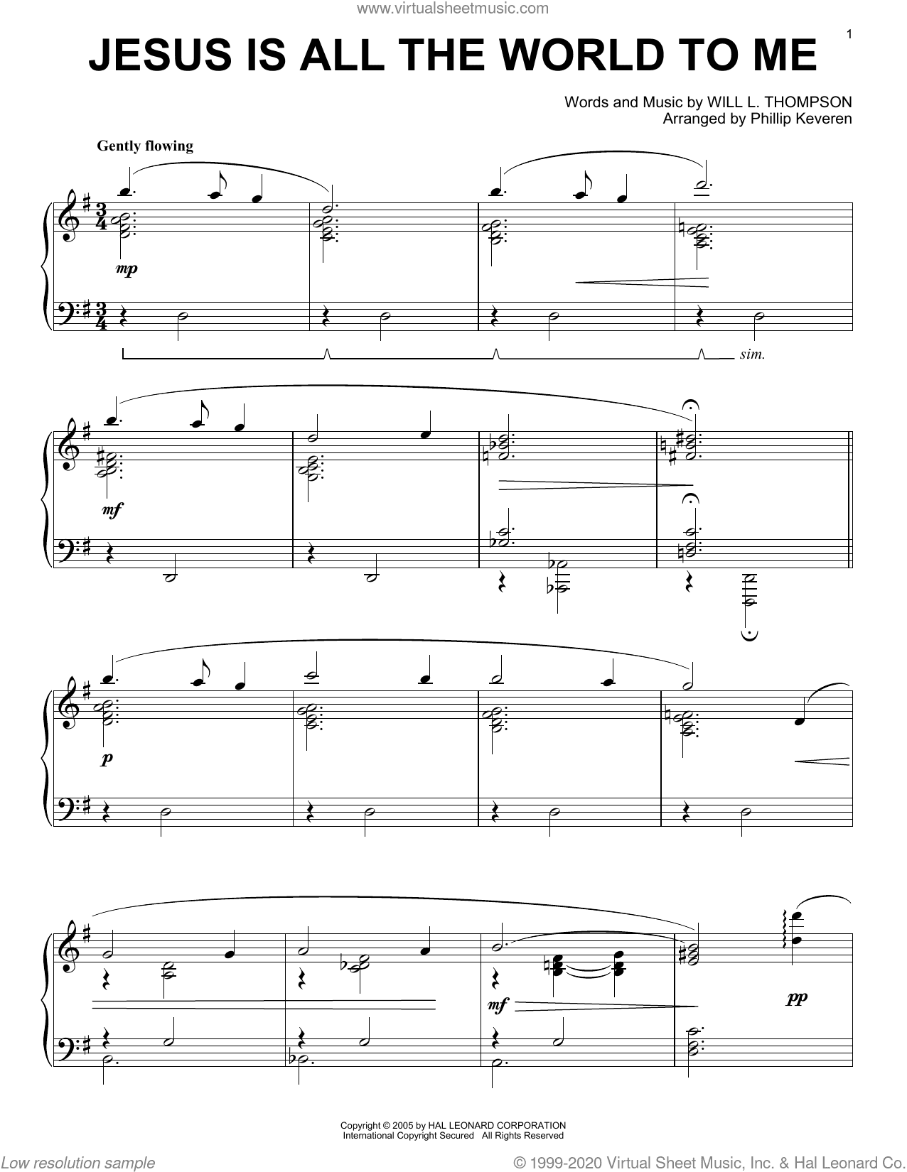 Jesus Is All The World To Me [Jazz version] (arr. Phillip Keveren)