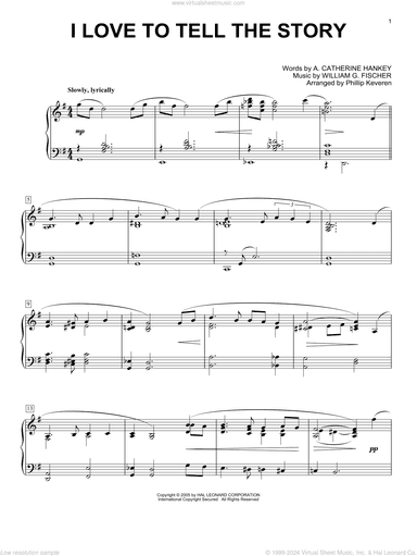 I Love To Tell The Story [Jazz version] (arr. Phillip Keveren)