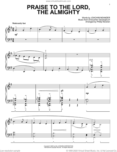 Praise To The Lord, The Almighty [Jazz version] (arr. Phillip Keveren)