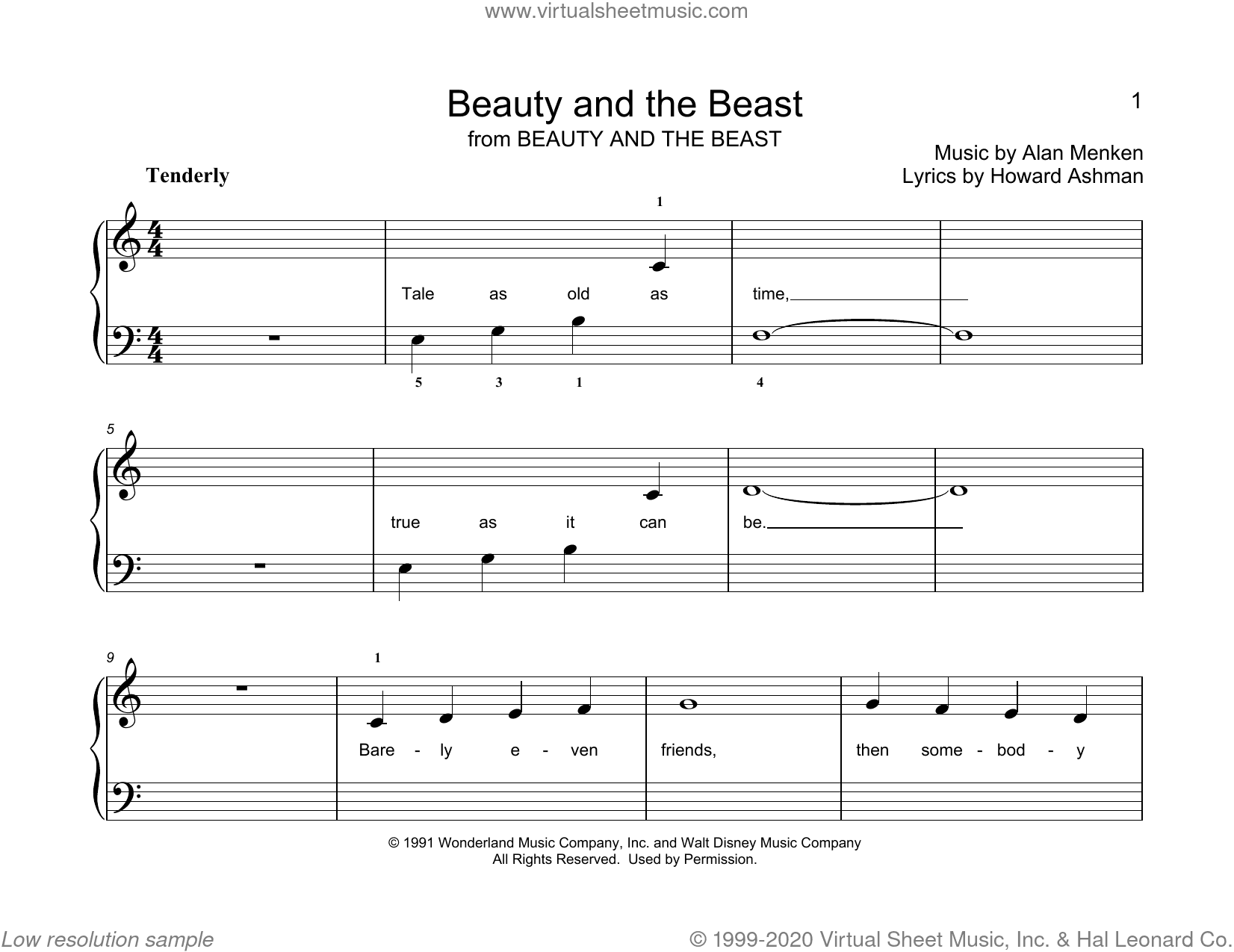 Beauty And The Beast (arr. Christopher Hussey)
