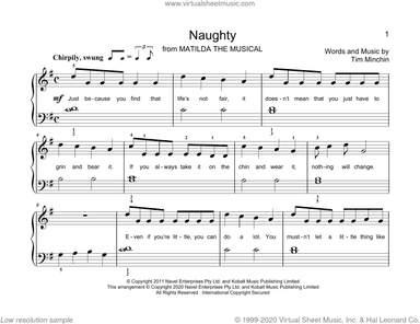 Naughty (from Matilda The Musical) (arr. Christopher Hussey)