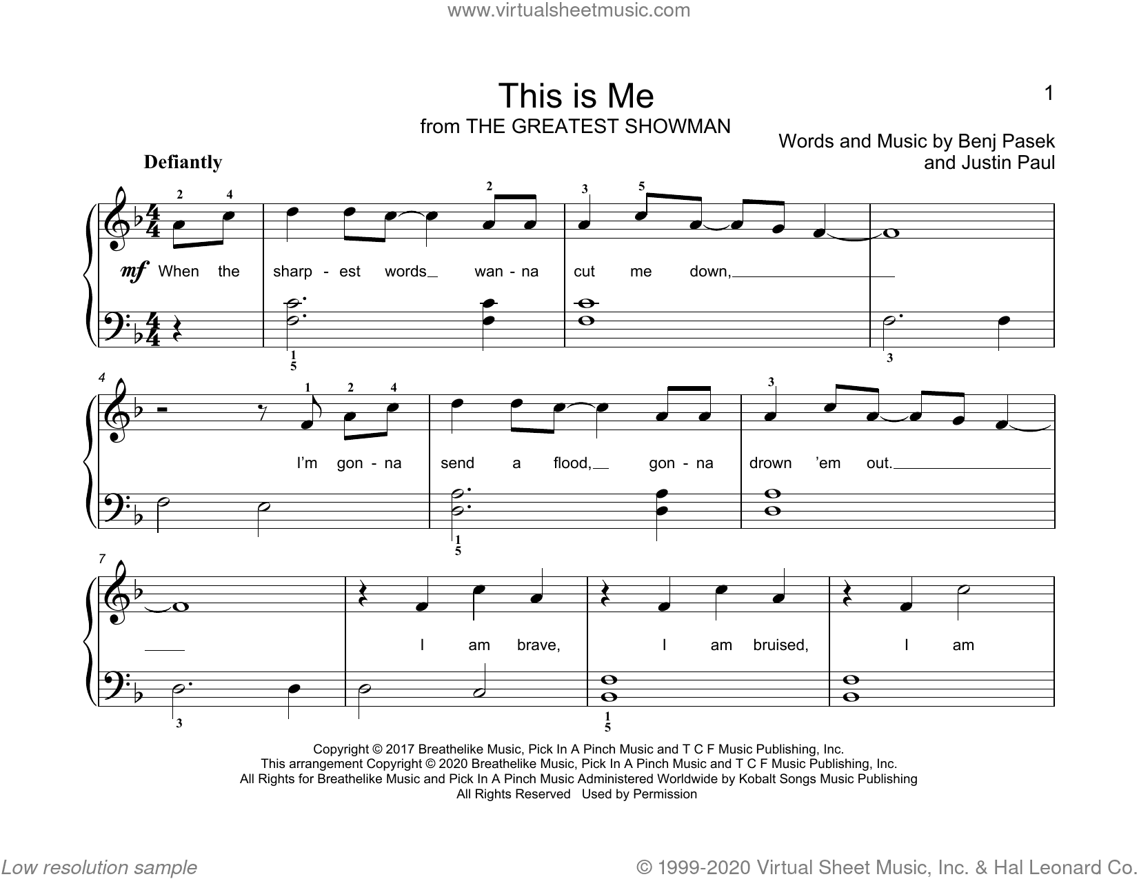 This Is Me (from The Greatest Showman) (arr. Christopher Hussey)