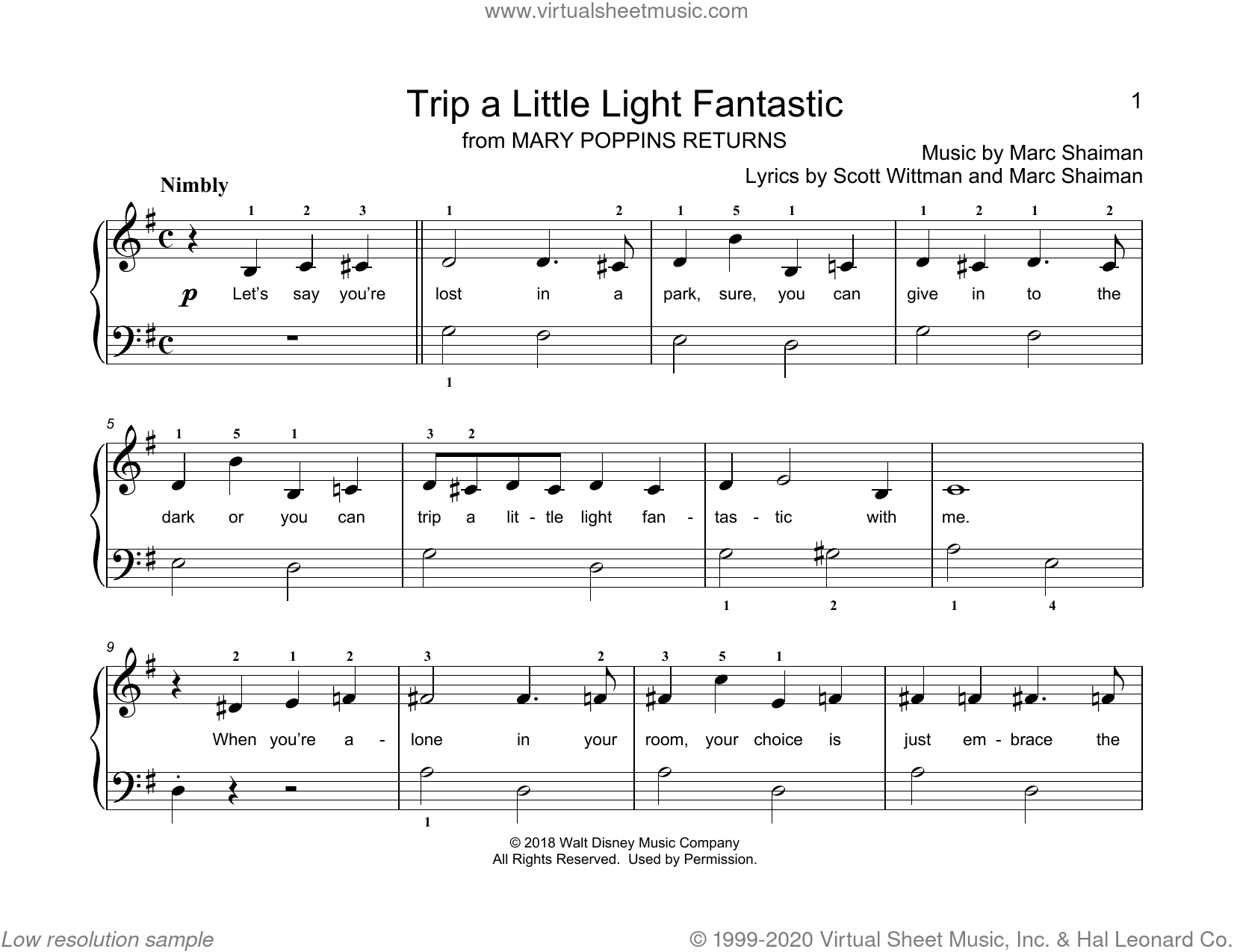 Trip A Little Light Fantastic (from Mary Poppins Returns) (arr. Christopher Hussey)