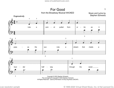 For Good (from Wicked) (arr. Christopher Hussey)