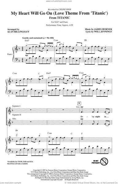 My Heart Will Go On (Love Theme From 'Titanic') (arr. Alan Billingsley)