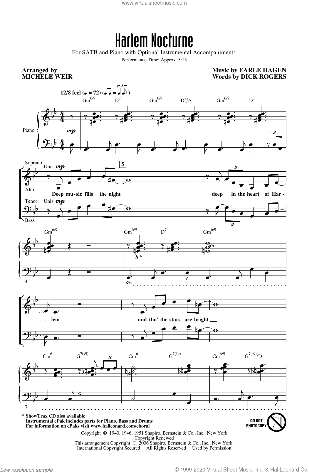 Harlem Nocturne (arr. Michele Weir)