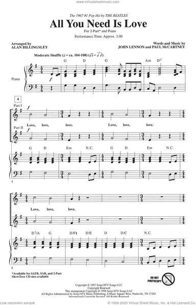 All You Need Is Love (arr. Alan Billingsley)