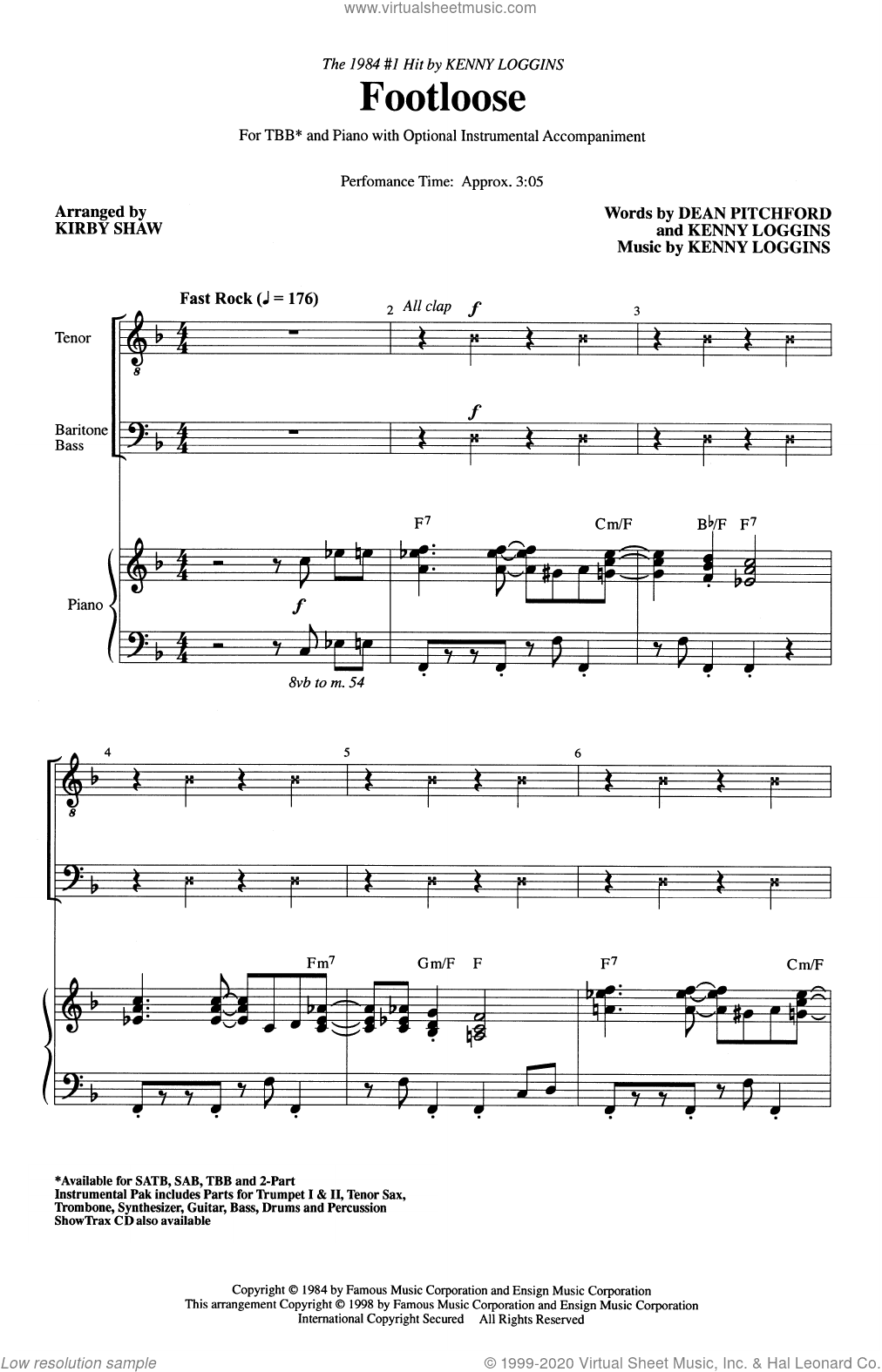 Footloose (arr. Kirby Shaw)