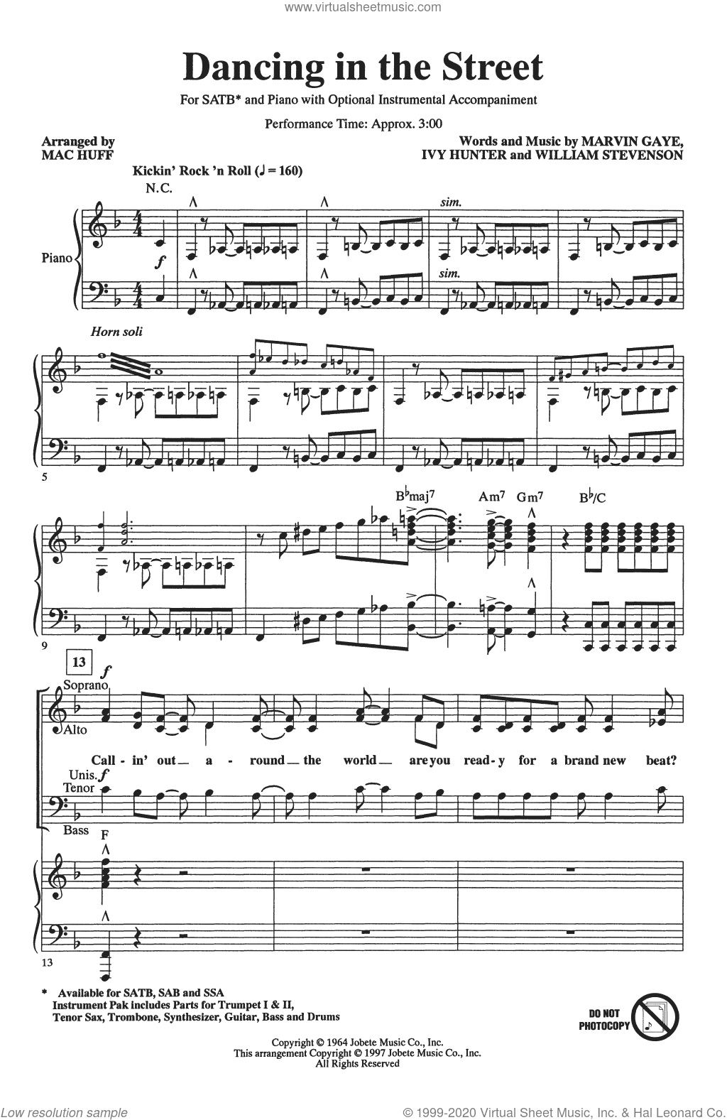 Dancing In The Street (arr. Mac Huff)
