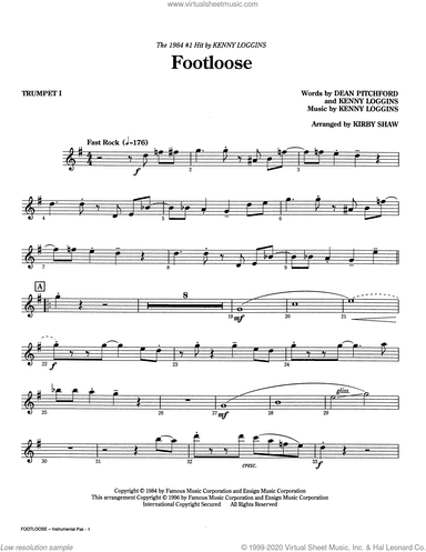 Footloose (arr. Kirby Shaw) (complete set of parts)