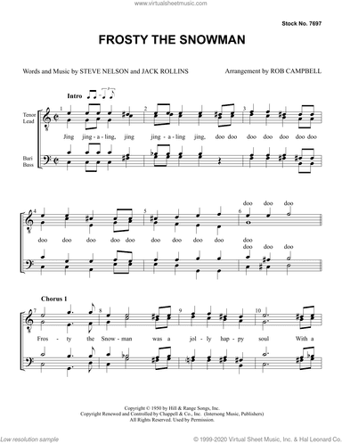 Frosty The Snowman (arr. Rob Campbell)