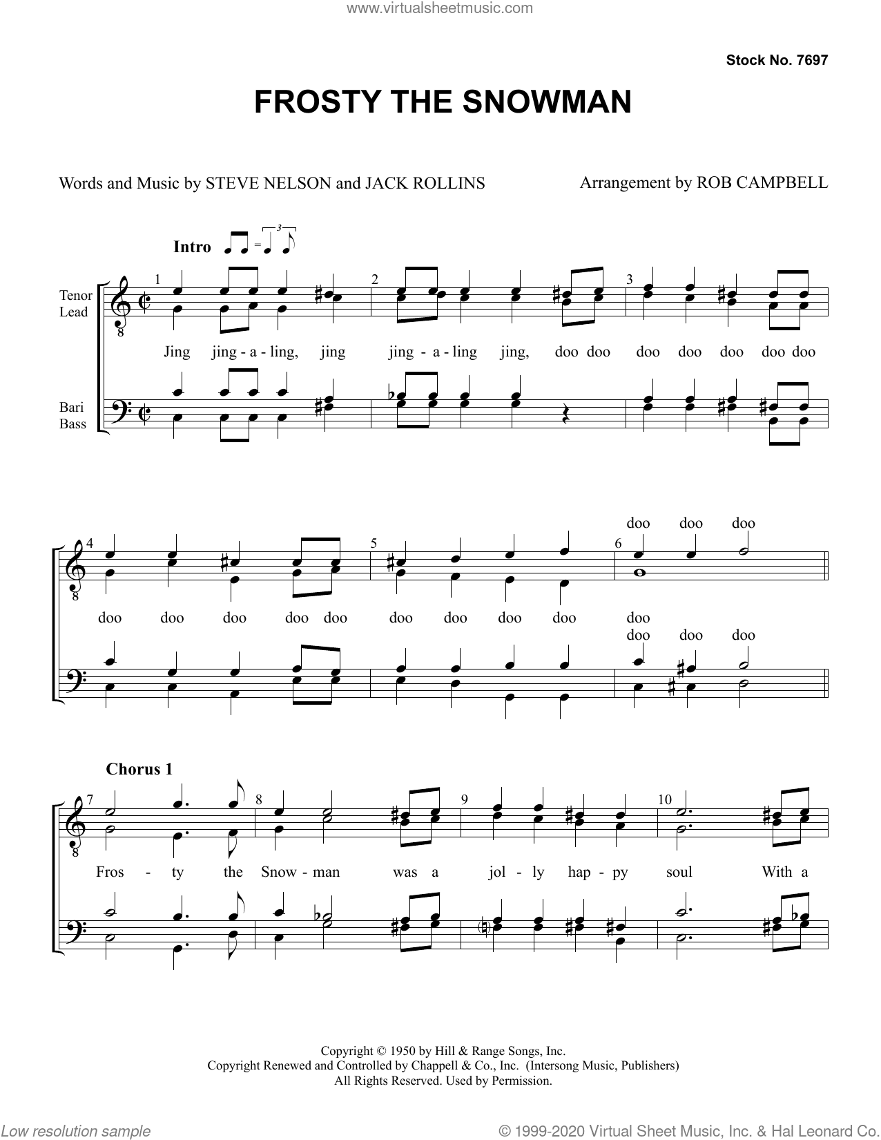 Frosty The Snowman (arr. Rob Campbell)