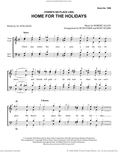 (There's No Place Like) Home for the Holidays (arr. Russ Foris and Burt Szabo)