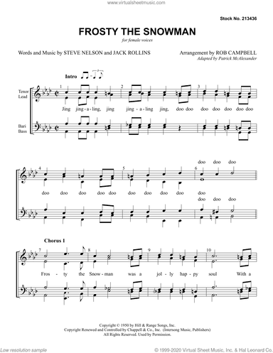 Frosty The Snowman (arr. Rob Campbell)
