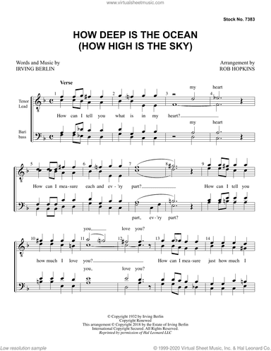 How Deep Is The Ocean (How High Is the Sky) (arr. Rob Hopkins)