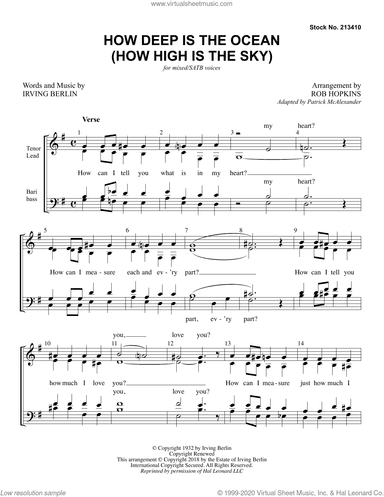 How Deep Is The Ocean (How High Is the Sky) (arr. Rob Hopkins)