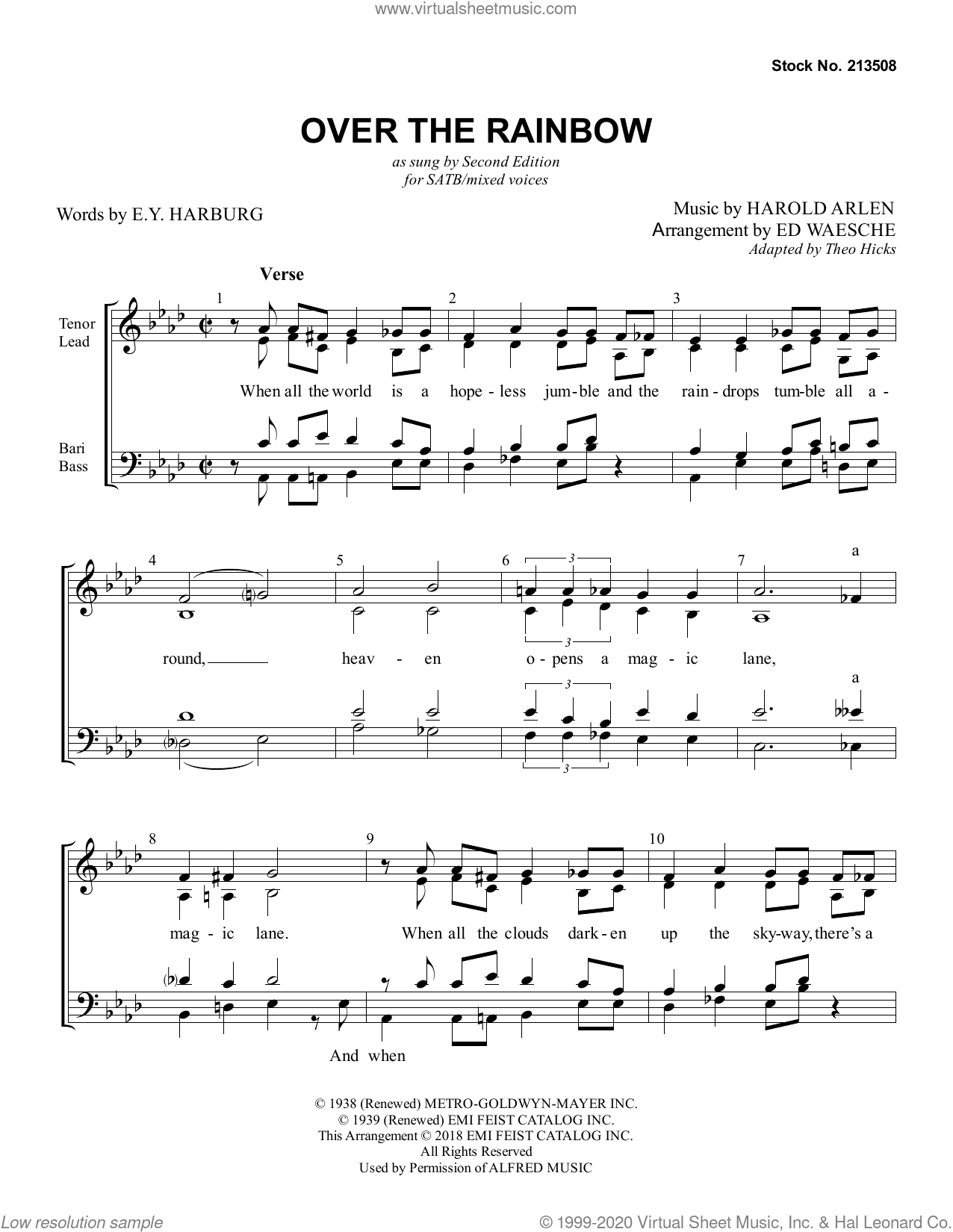 Over The Rainbow (arr. Ed Waesche)