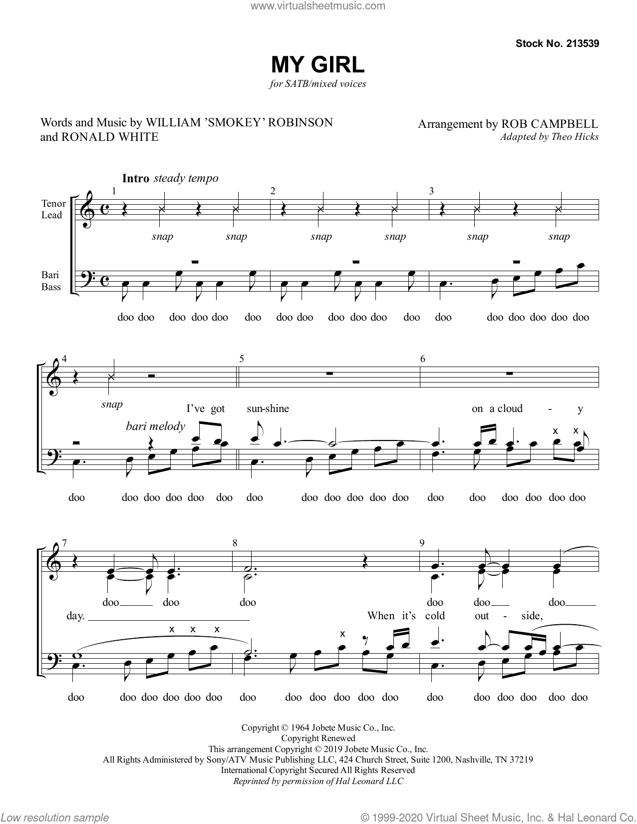 My Girl (arr. Rob Campbell)