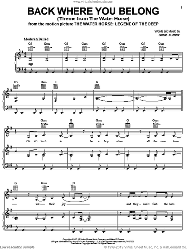 Back Where You Belong (Theme from The Water Horse)