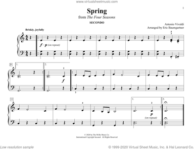 Spring (from The Four Seasons) (arr. Eric Baumgartner)
