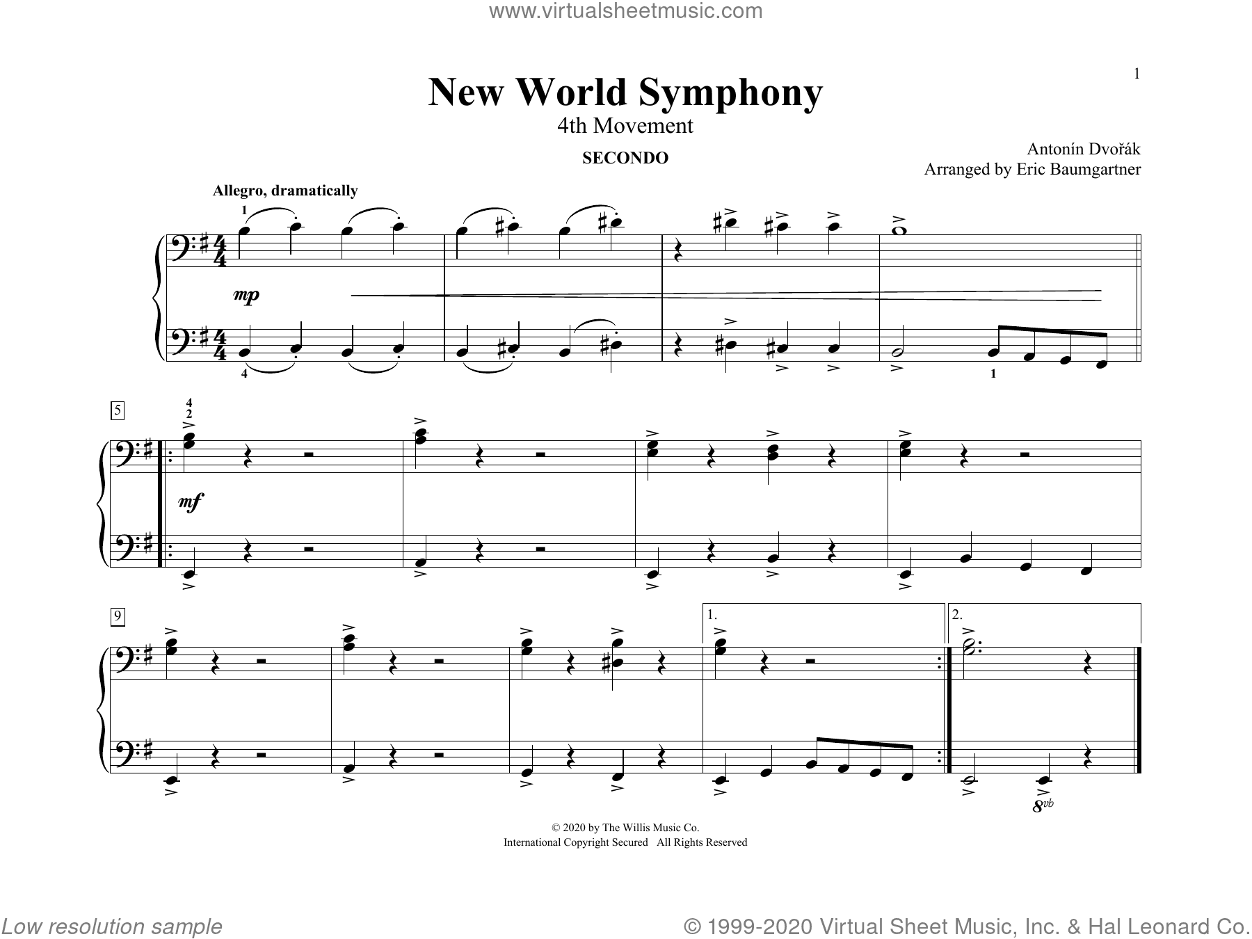 New World Symphony (4th Movement) (arr. Eric Baumgartner)