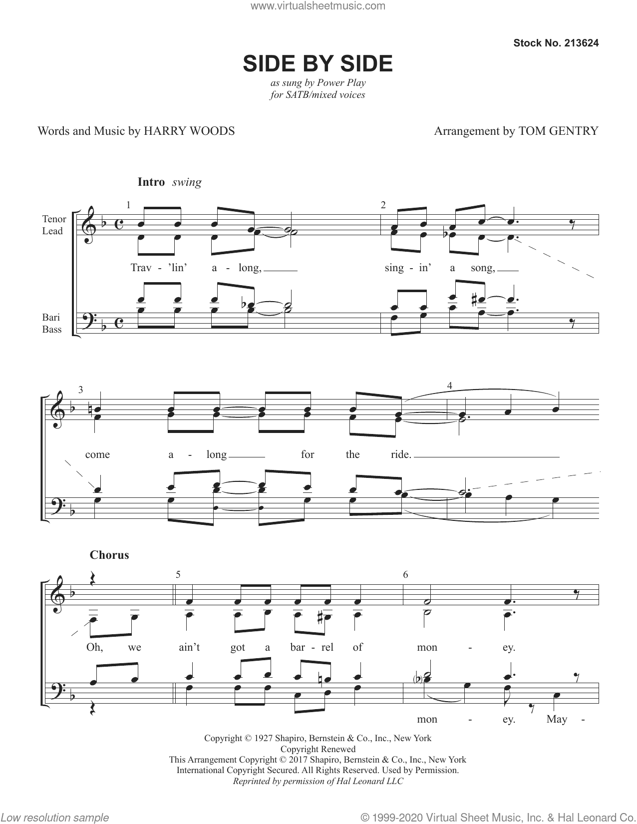 Side By Side (arr. Tom Gentry)
