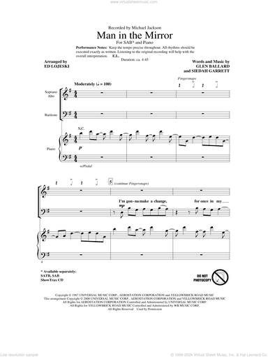 Man In The Mirror (arr. Ed Lojeski)