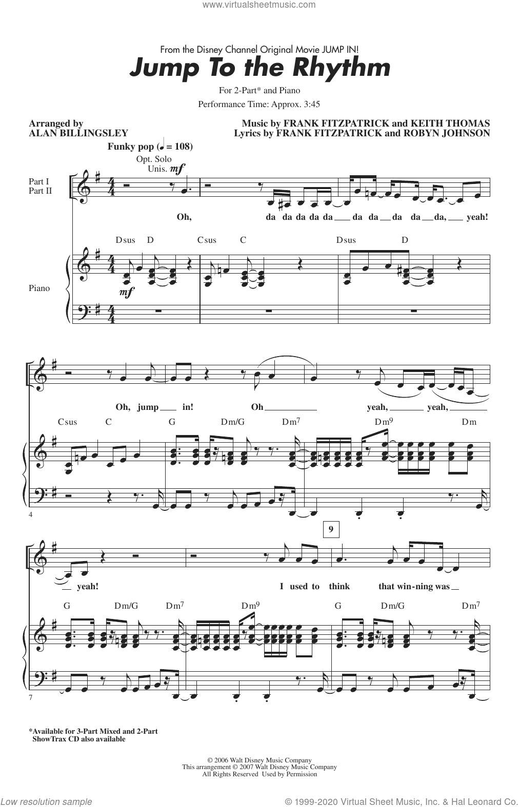 Jump To The Rhythm (from Jump In!) (arr. Alan Billingsley)