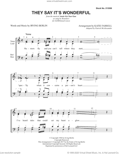 They Say It's Wonderful (from Annie Get Your Gun) (arr. Katie Farrell)