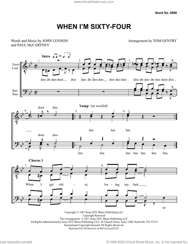 When I'm Sixty-Four (arr. Tom Gentry)